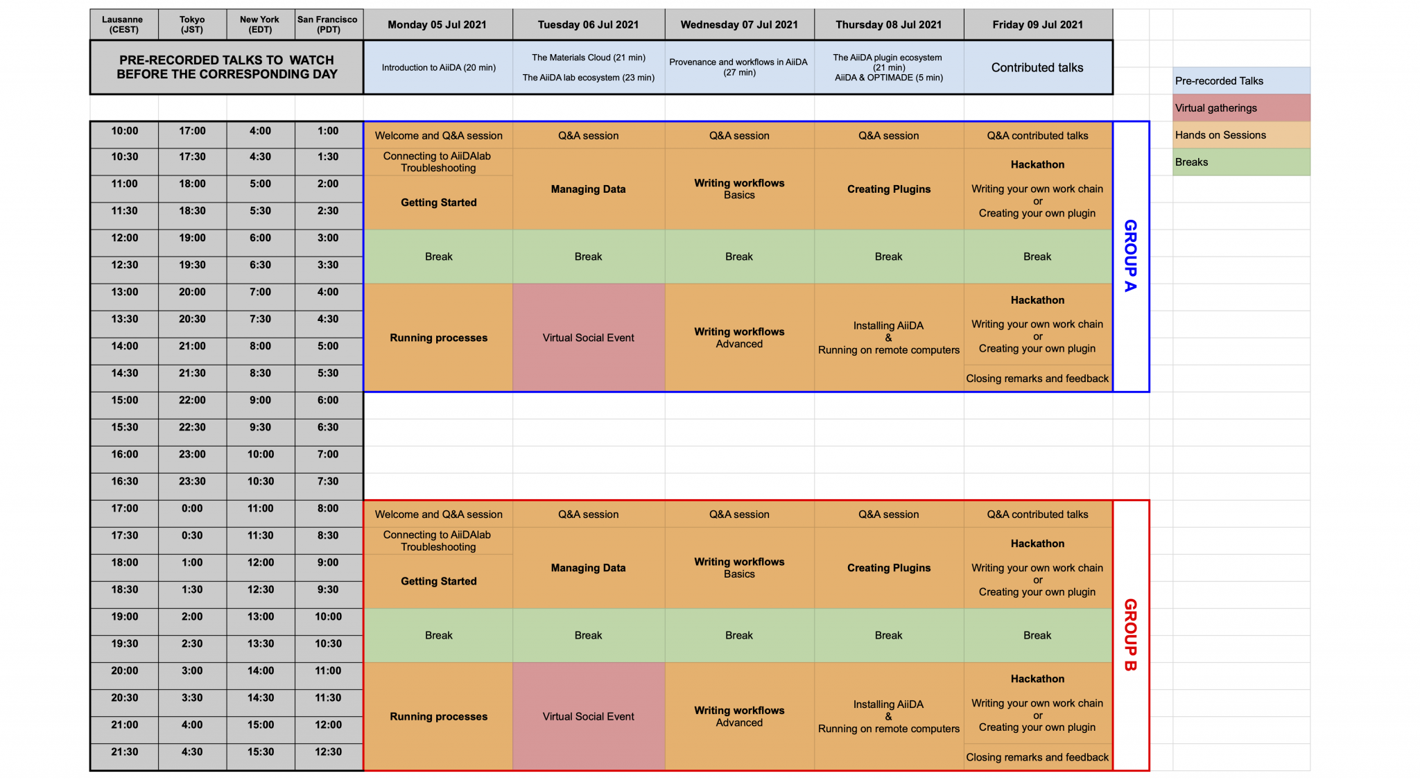 schedule